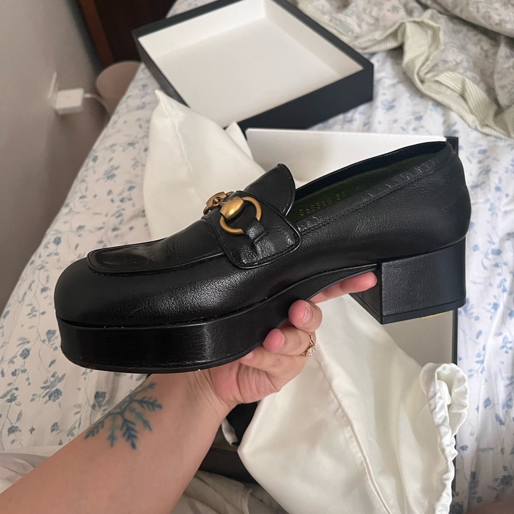 Gucci Chunky Heeled Loafer with Horse Bit - Size 37